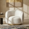 Elegantensemble Wood 1 Seater With Upholstery Non Storage Sofa In White Colour