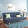 Zehnloch 3 Seater Click Clack Sofa cum Bed In Midnight Indigo Blue Colour