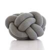 Nodo Cotton Knitted Decorative Grey Knot Pillow 11 x 11 Inches