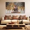 The Castle Decor Lord Buddha Meditation Wall Art Framed Painting 27x48 Inch (Style 19)
