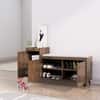 Hexa Red Engineered Wood Shoe Rack in Flower Wenge Colour