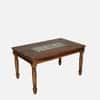 Rangrez Sheesham Wood 6 Seater Dining Set in Provincial Teak Finish with Cushioned Bench