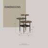 Scandinavian Hamilton Metal Side Table in Brown Colour