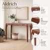 Aldrich Sheeham Wood Console Table in Provincial Teak Finish With 2 Drawer
