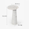 Fior Marble Side Table in White Colour
