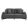 Cresto Velvet 2 Seater Sofa in Dark Grey Color