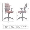Zeeazyana Mid Back Ergonomic Chair in Orange Colour