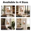 The Castle Decor Whiskey Bottle Glass Wall Art Framed Painting 12x18 Inch
