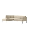 Modernelegance Wood Right Aligned 3-Seater With Upholstery Non Storage Sofa In Beige Colour