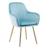 Megan Fabric Accent Chair in Blue Colour