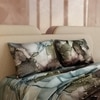 Stoa Paris 300TC UltrSatin Super King Bedsheet with 2 Pillow Covers Satin Super Moss Brown