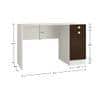 Celestia Study Desk with Shuttered Cabinet and Drawer in Coffee Walnut Colour