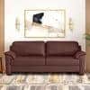Farina 3 Seater Premium Italian Leather Sofa In Bordeaux
