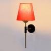 Devansh Metal Electric Wall Light in Black Colour with Orange Shade Count of 1 Light