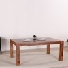 Moon Sheesham Wood 4 Seater Dining Set In Rustic Teak Teak Finish