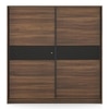 Avalon Engineered Wood 2 Sliding Door Wardrobe in Chocolate Oak Finish