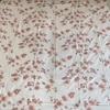 Cream Floral 400 TC Cotton Flat Queen Size Bedsheet With 2 Pillow Covers Threads