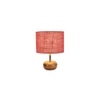 Maeve Pink jute & solid wood table lamp