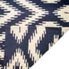 Imperial Knots Ivory Blue Kilim Hand Woven Dhurrie 4x6 Feet