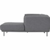 Scandinavian Mira Three Seater Right Chaise Sofa Matte Black Finish
