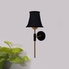 Devansh Metal Wall Mounted Lamp With Black Cotton Shade