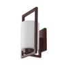 Eliante Modern Wall Lights Mild Steel & Glass Material Dark Wood & White Finish
