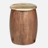Rajwada Metal Side Table in Gold Finish