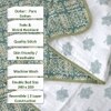 Sofia White & Green Floral Cotton Dohar Double Bed Reversible 350 Tc Size 240 X 220 Cms
