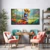 The Castle Decor Bal Gopal Wall Painting Wooden Framed 27x48 Inch (Style 11)