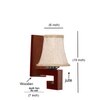 Devansh Wood Wall Mounted Lamp With Beige Jute Shade