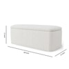 Jalo  Boucle 2 Seater Ottoman Bench with Storage  in Off White  Color