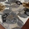Jaipur Rugs Floral Wool And Viscose 5x8 Feet White And Nickel Hand Tufted Rug Carpet