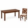 Globally Indian Anvaya Solid Sheesham Wood 6 Seater Dining Table Set 6 Chairs Beige