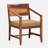 Marlon Lounge Chair in Brown Fabric