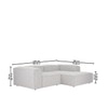 Elegantedge Wood Left Aligned 2-Seater With Upholstery Non Storage Sofa In Grey Colour