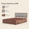 Florence Solid Wood Queen Size Hydraulic Storage Bed In Teak Finish