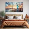 The Castle Decor Statue Of Liberty Wall Painting Wooden Framed Digital Painting 27x48 Inch