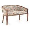 Florence Loveseat 2 Seater In Teak Finish With Calico Floral Retreat Fabric Colour