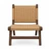 Bombay Woven Accent Chair in Walnut Finish