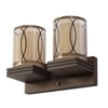 Eliante Wooden Wall Lights Wood & Glass Material Dark Brown & Champaign Finish