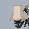 Devansh Gold Antique Wall Mounted Lamp With Beige Jute Shade