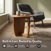 Kaya Solid Wood Side Table in Amber Walnut Finish
