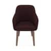 Rochelle Lounge Chair in Deep Plum Velvet Colour