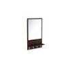 Rico Engineered Wood Wall Mount Dressing Table Mirror with Shelves & Hooks (Wenge)