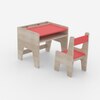 Topolino Toddler Activity Table & Chair in Oak and Red
