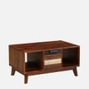 Joe Rectangular Solid Wood Coffee Table In Dual Tone Finish