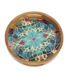 Artisan Mandala Tray Set – Vibrant Blue & Gold Design (Set of 2)