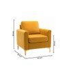 Rafeal Fabric Lounge Chair in Yellow Colour