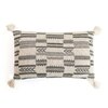 Tribal Knit Pillow Cover  Grey Natural 16X24  Inches