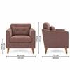 Wisdom Boucle Upholstered Lounge Chair Taupe Brown Colour
